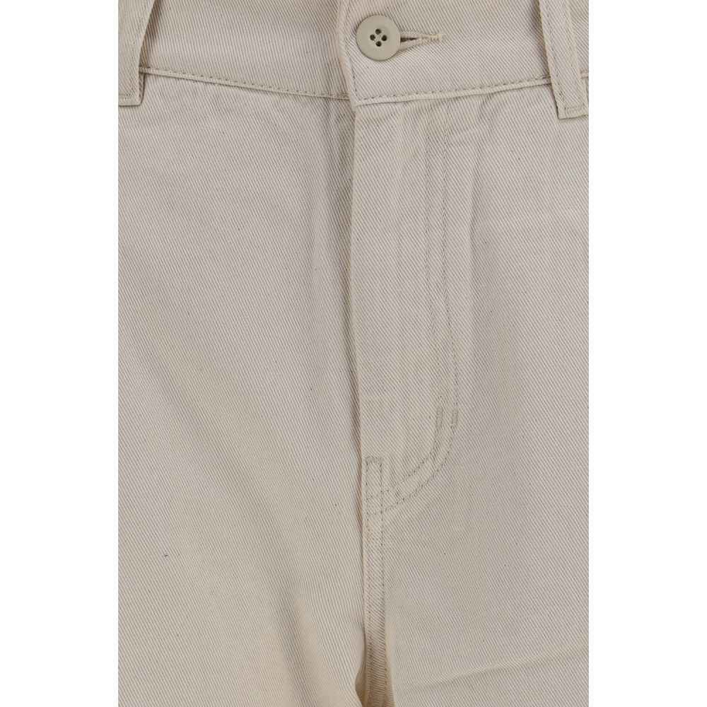 Max Mara White Cotton Casual Pants