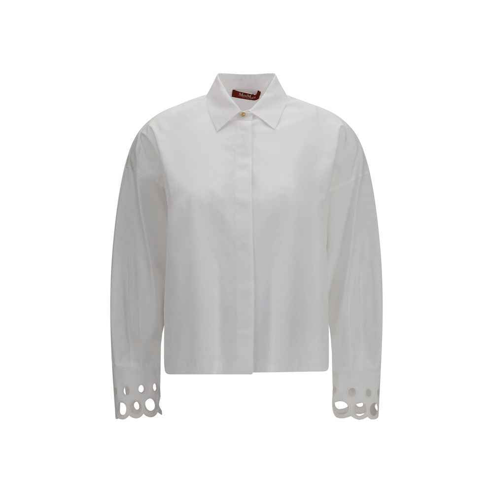 Max Mara White Cotton Dress Shirt