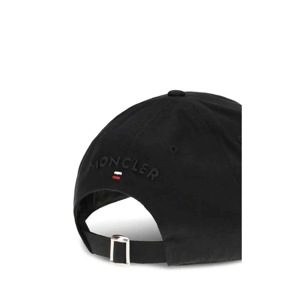 Moncler Black Cotton Cap (Baseball Hat)