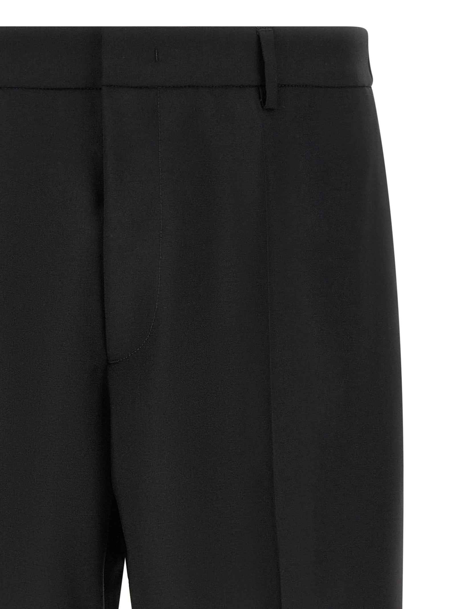 Jil Sander Black Virgin Wool Cropped Pants