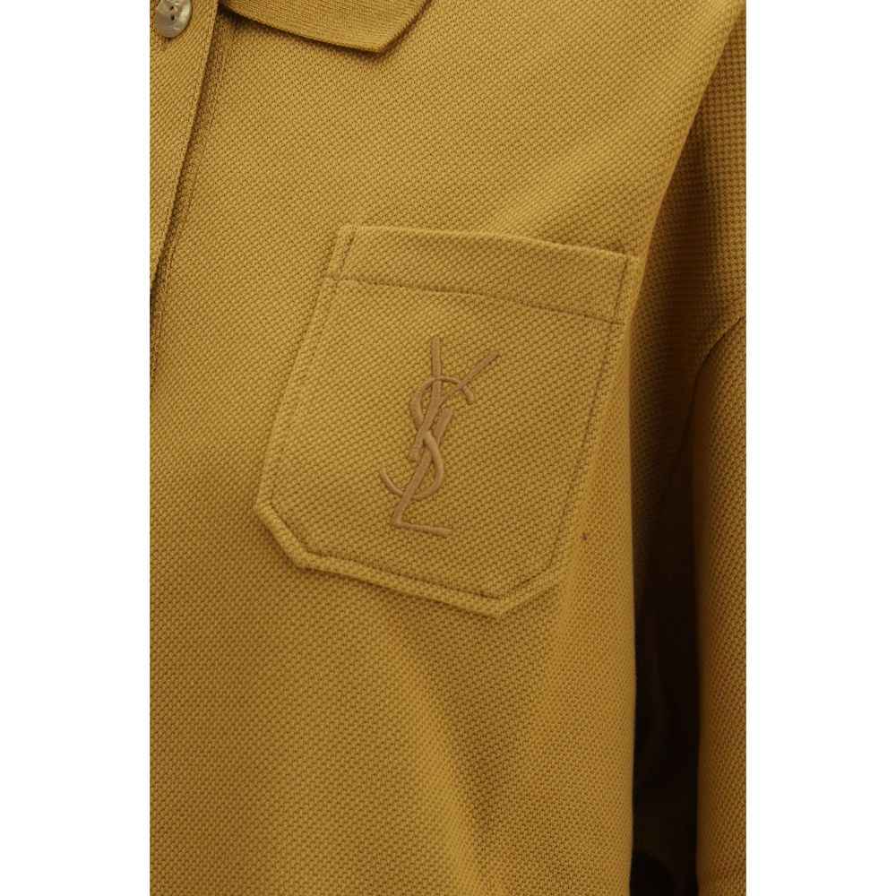 Saint Laurent Bicolor Cotton Polo Shirt