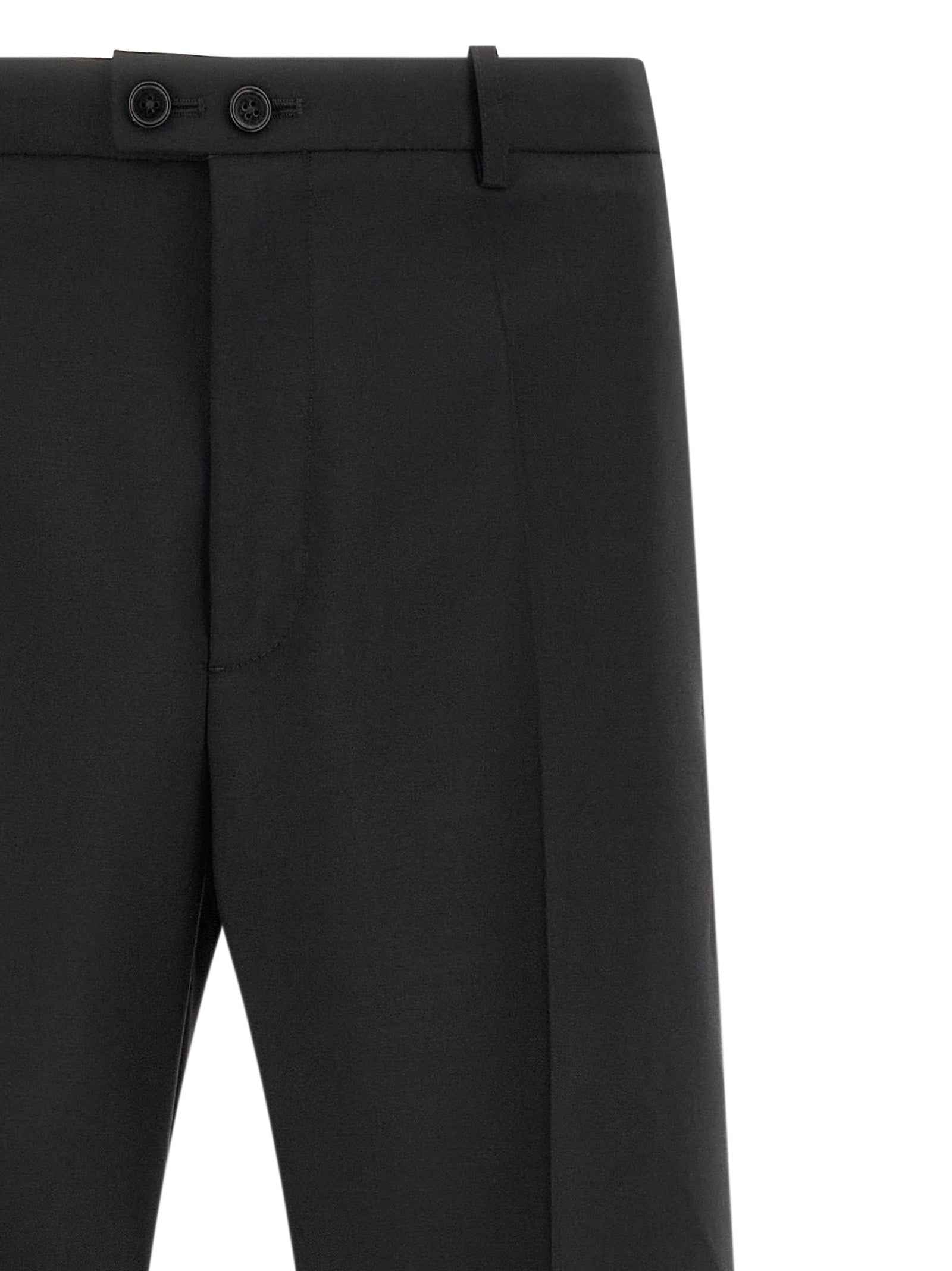 Jil Sander Black Virgin Wool Dress Pants