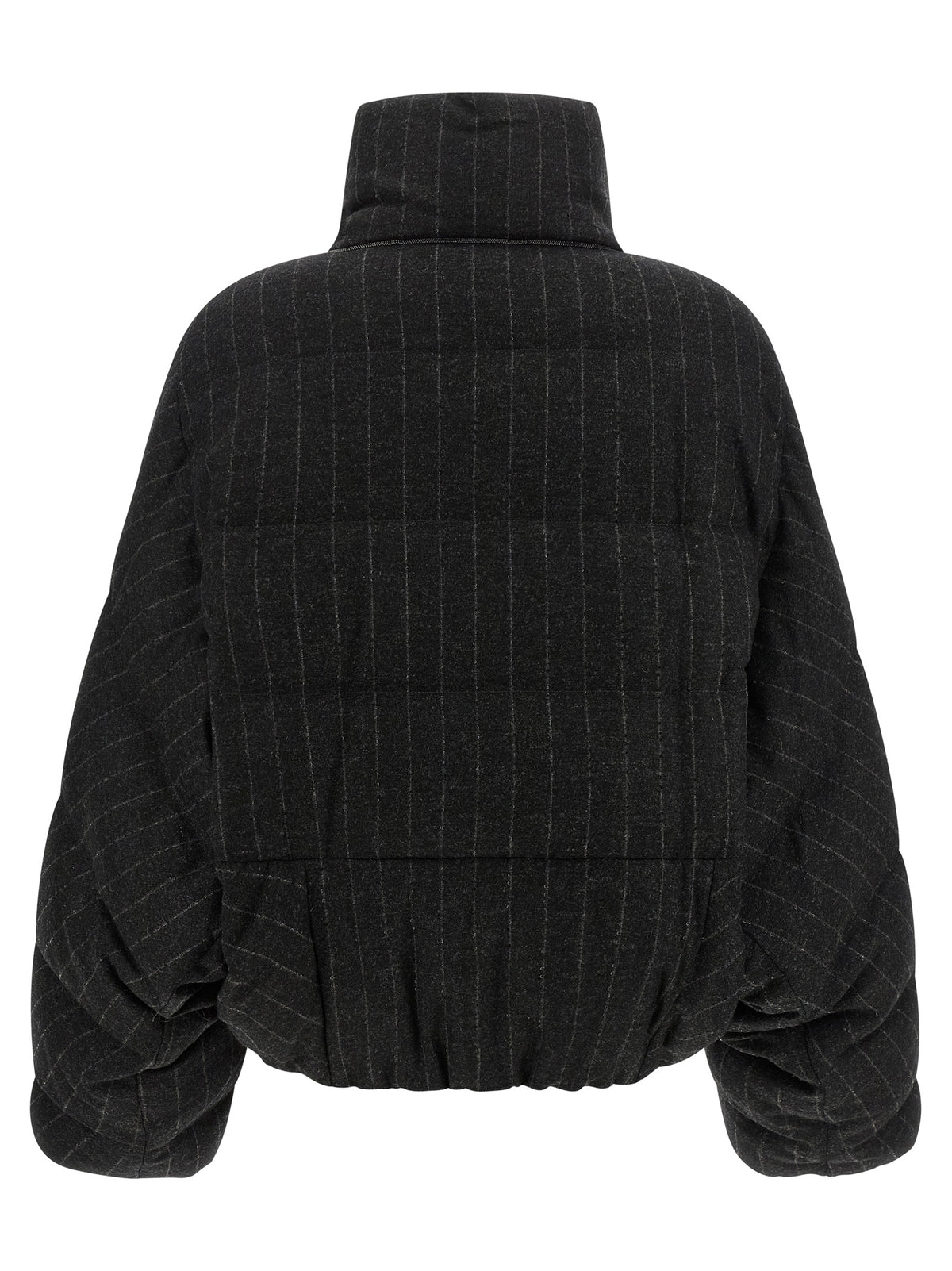 Brunello Cucinelli Gray Virgin Wool Full-Length Jacket