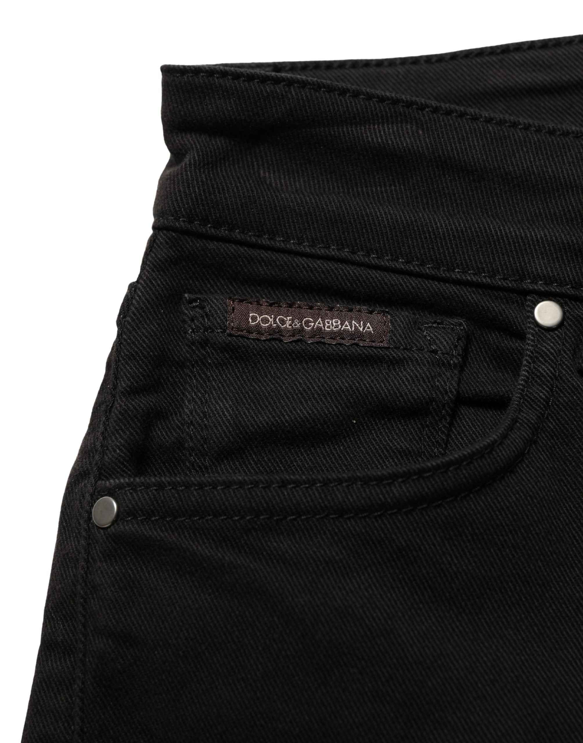 Dolce & Gabbana Black Cotton Stretch Skinny Denim Jeans
