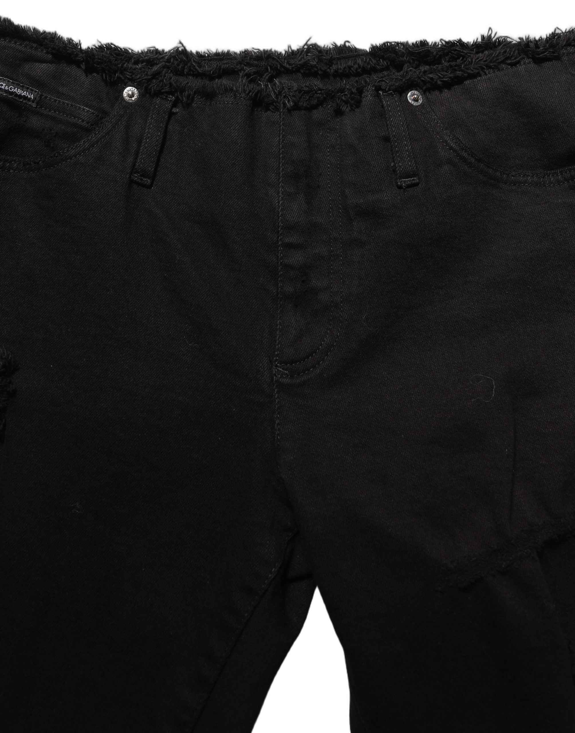 Dolce & Gabbana Black Cotton Skinny Denim Trouser Jeans