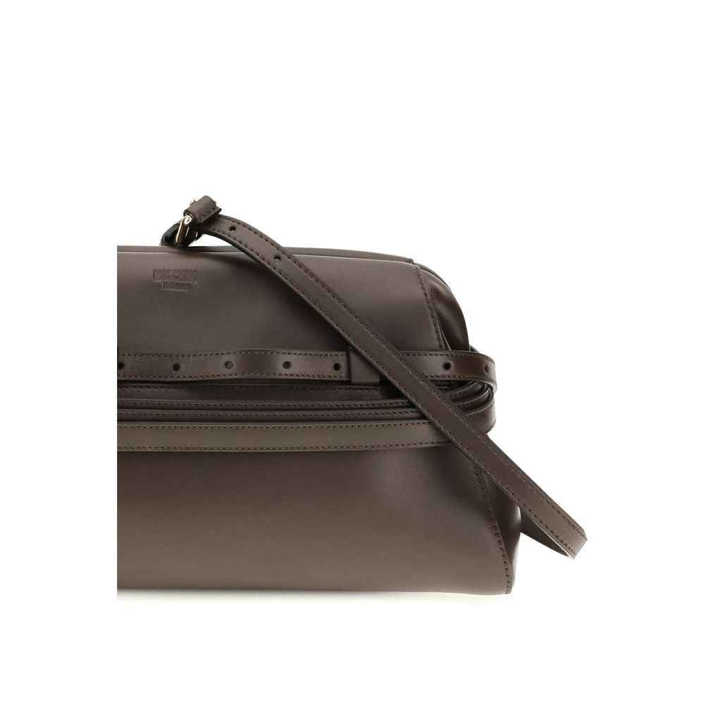 Moschino Brown Goatskin Shoulder Bag