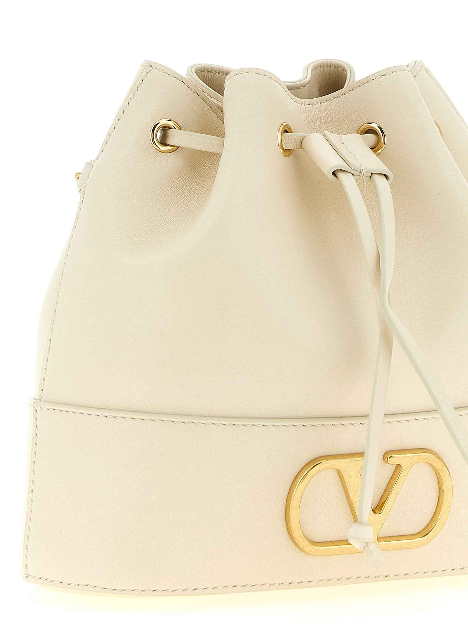 Valentino Garavani White Lamb Leather Crossbody Bag