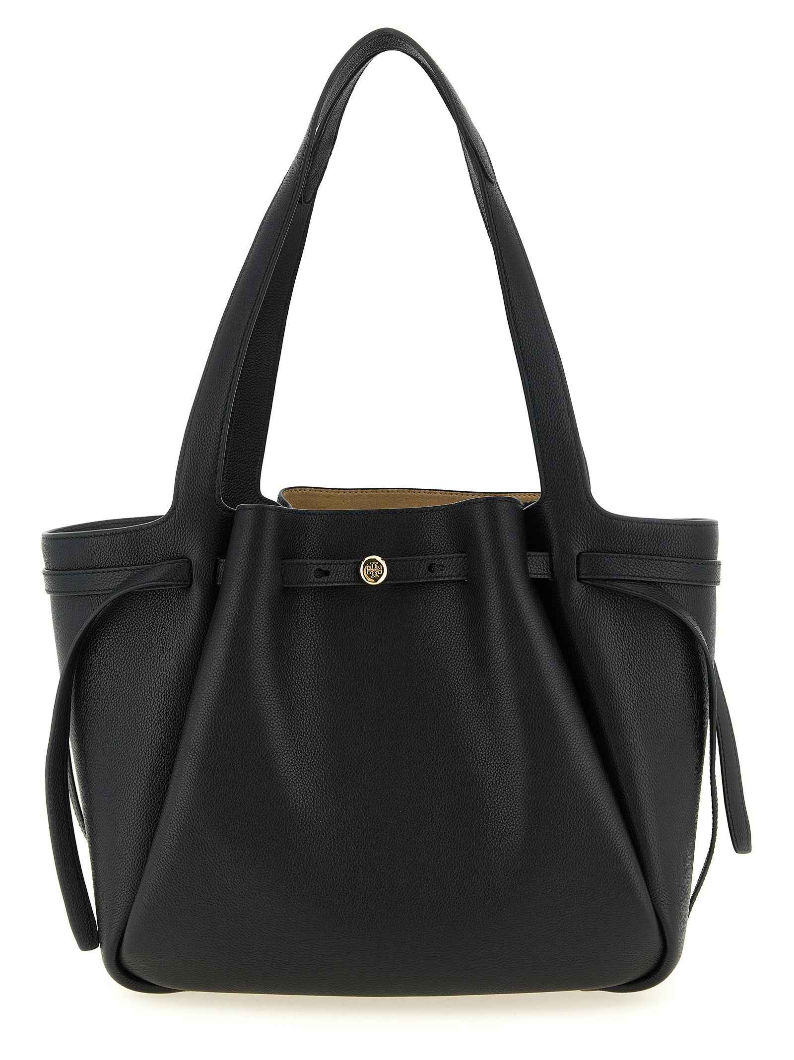 Tory Burch Black Cowhide Tote Bag