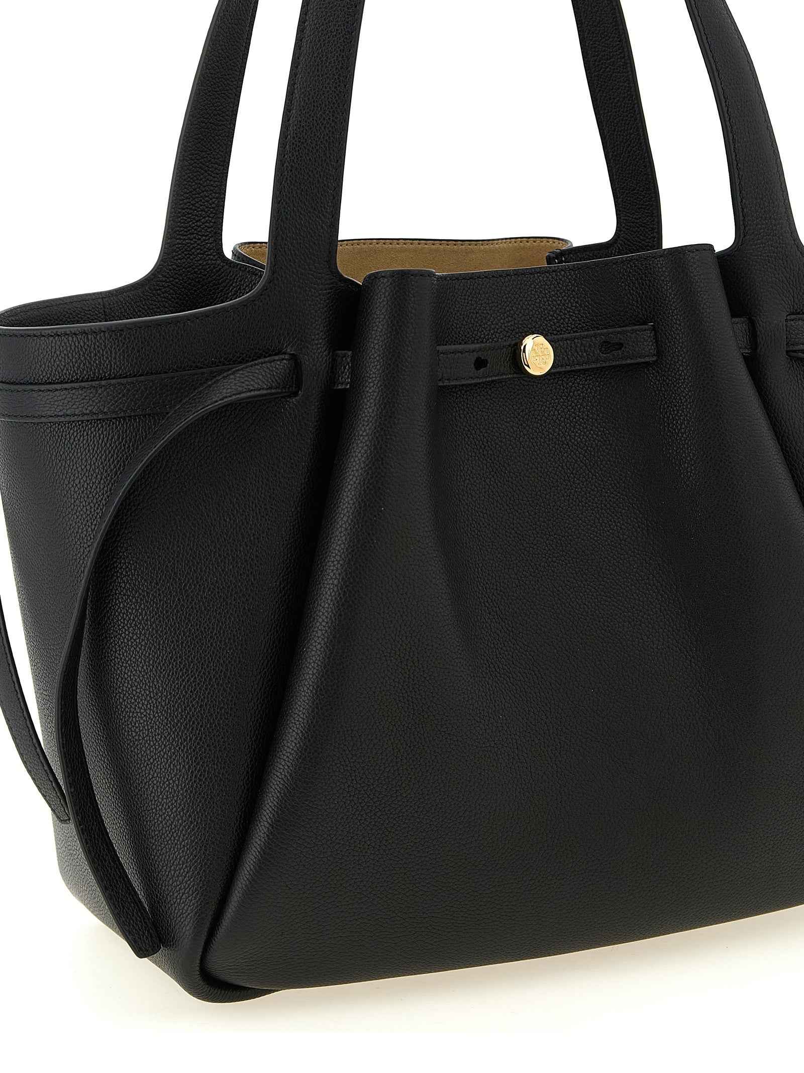 Tory Burch Black Cowhide Tote Bag