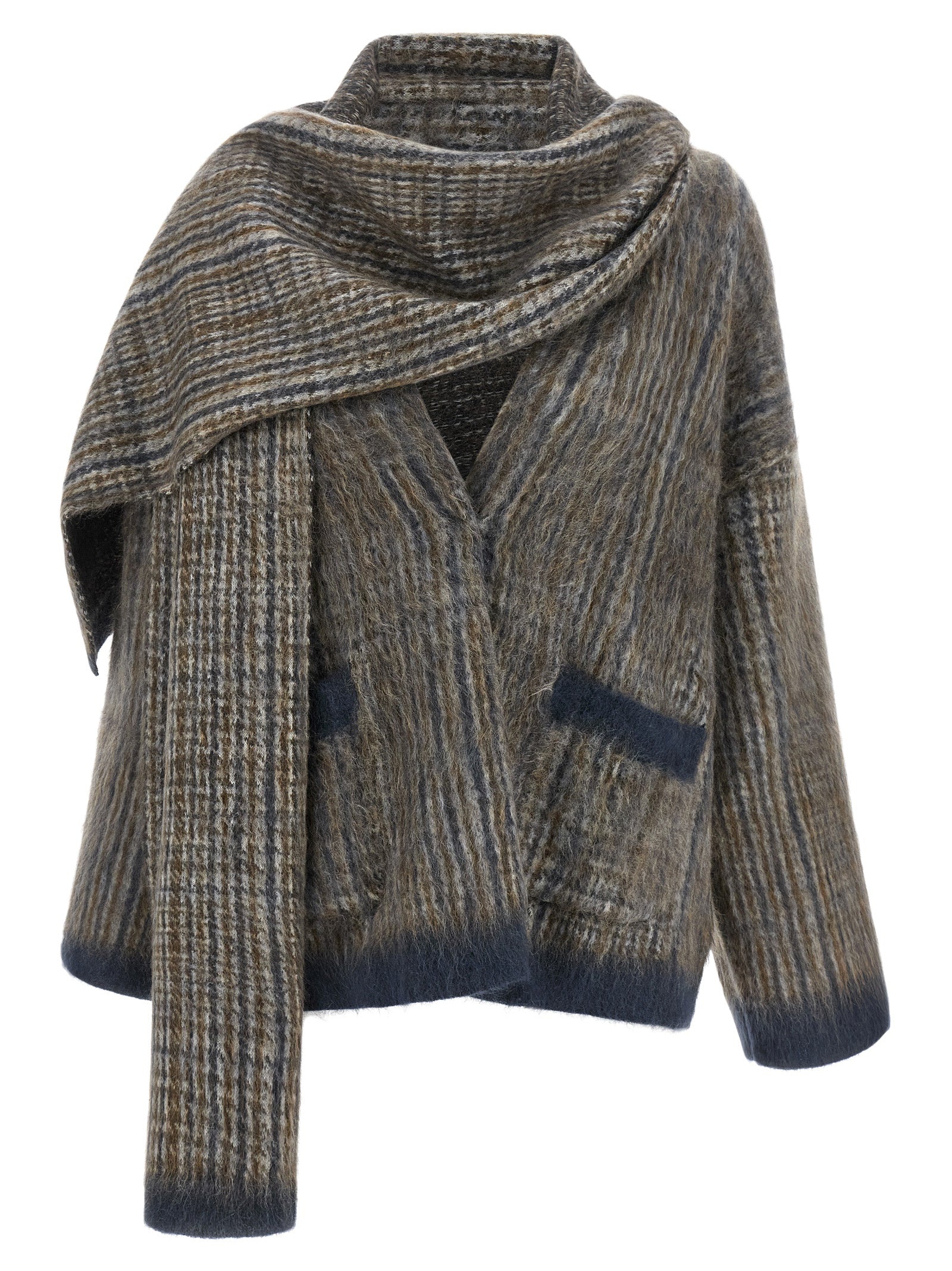 Brunello Cucinelli Gray Wool Cardigan