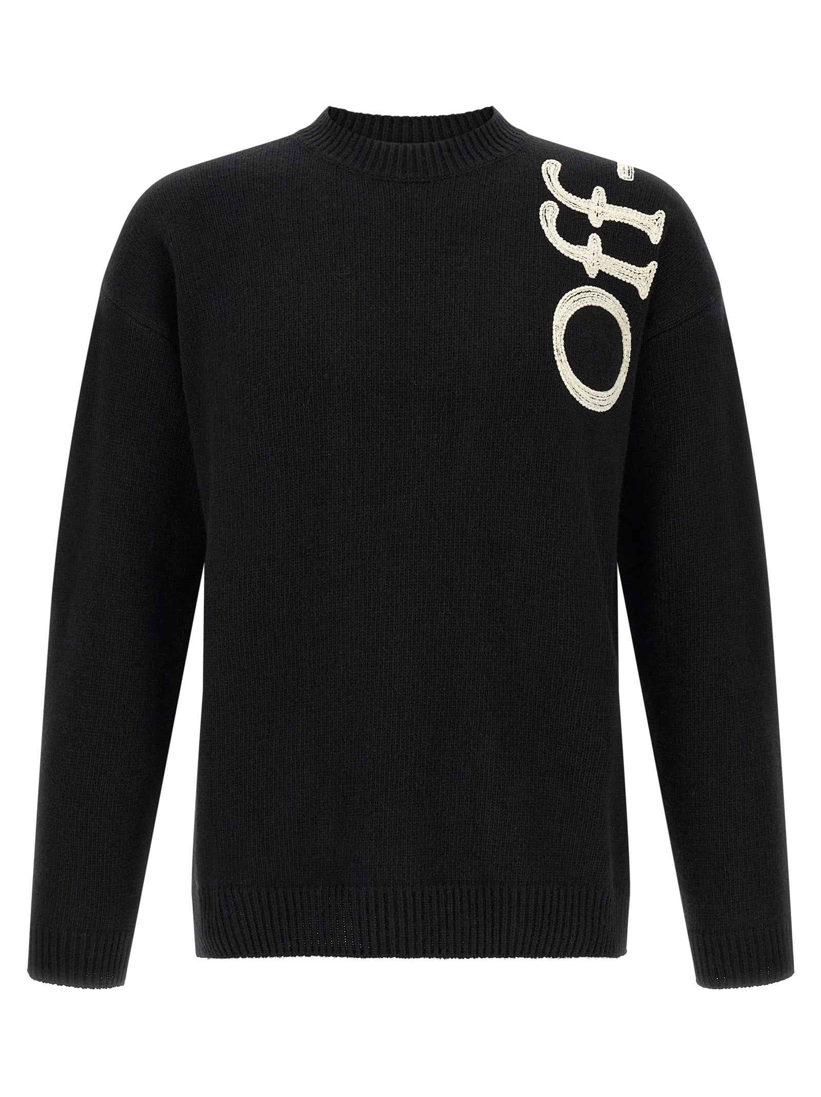Off-White Bicolor Wool Cardigan