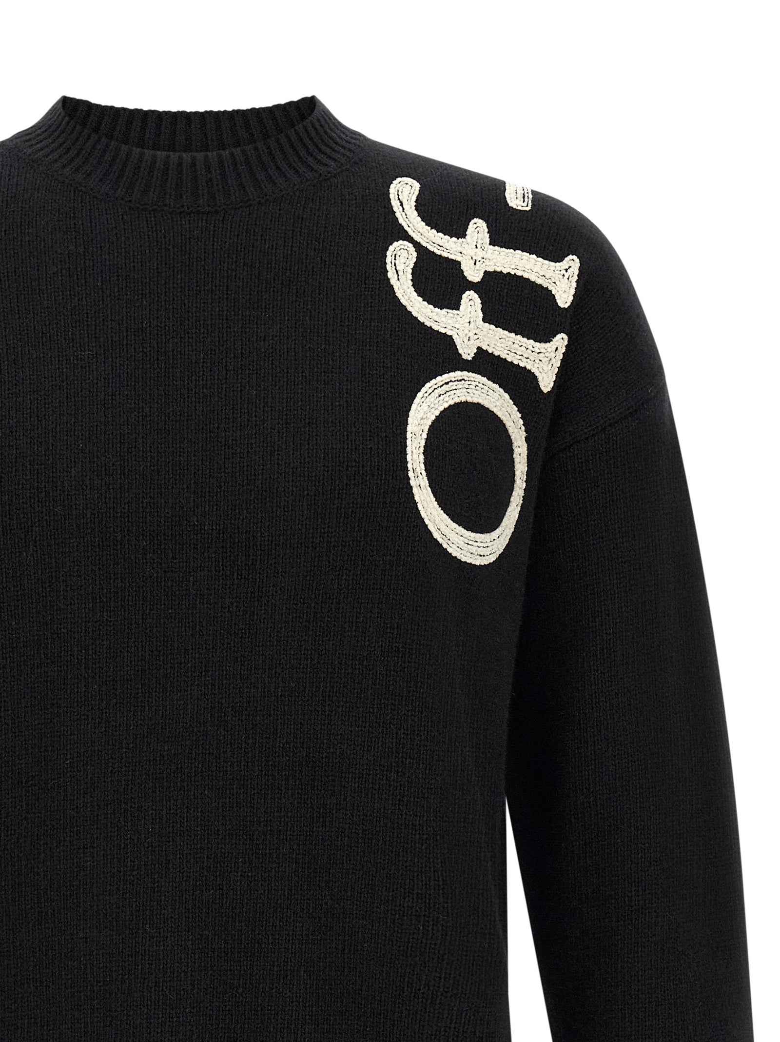 Off-White Bicolor Wool Cardigan