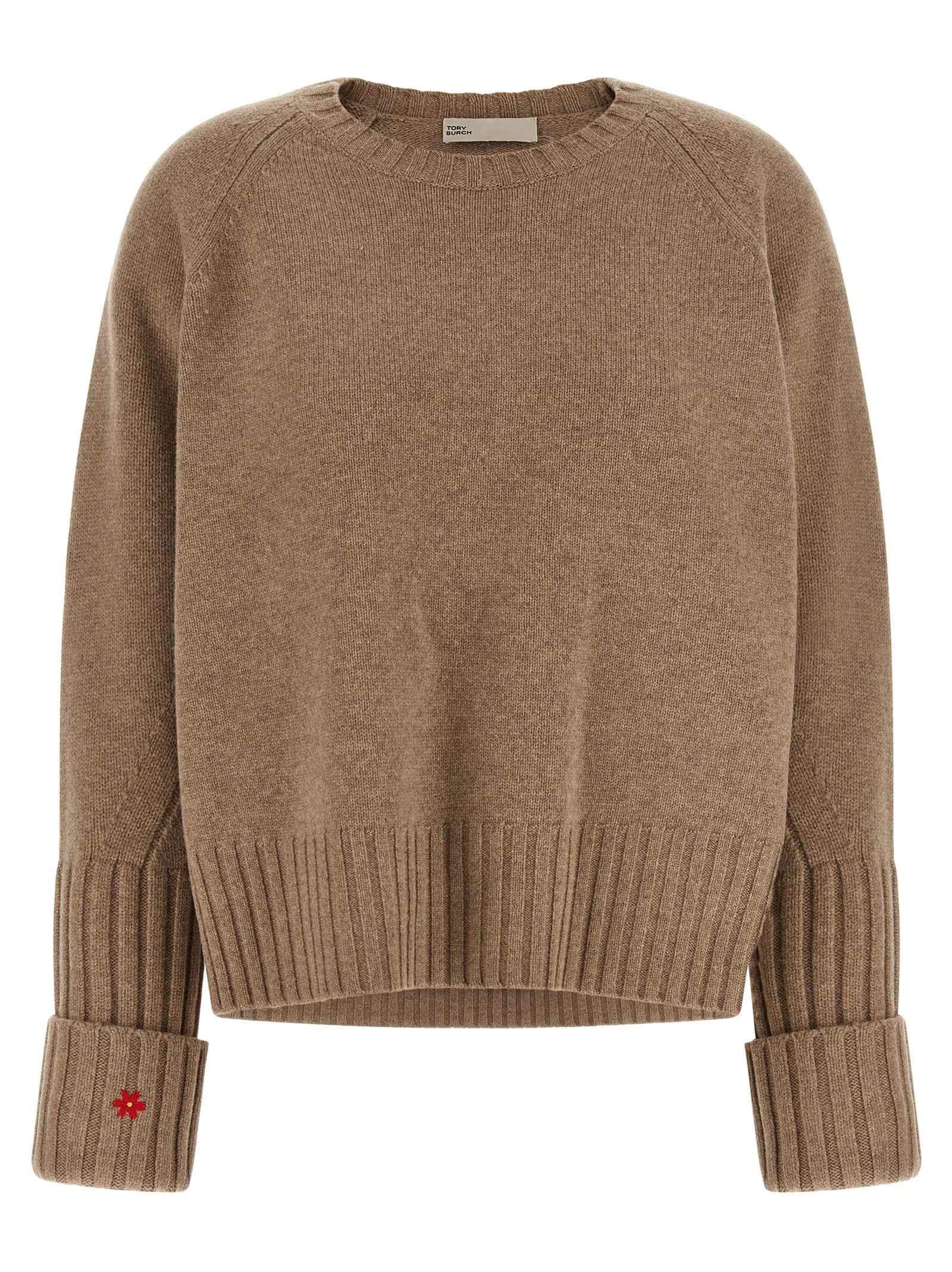 Tory Burch Beige Wool Cardigan