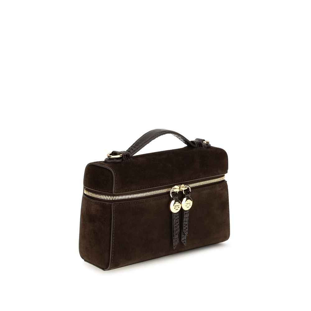 Tory Burch Brown Suede Leather Shoulder Bag