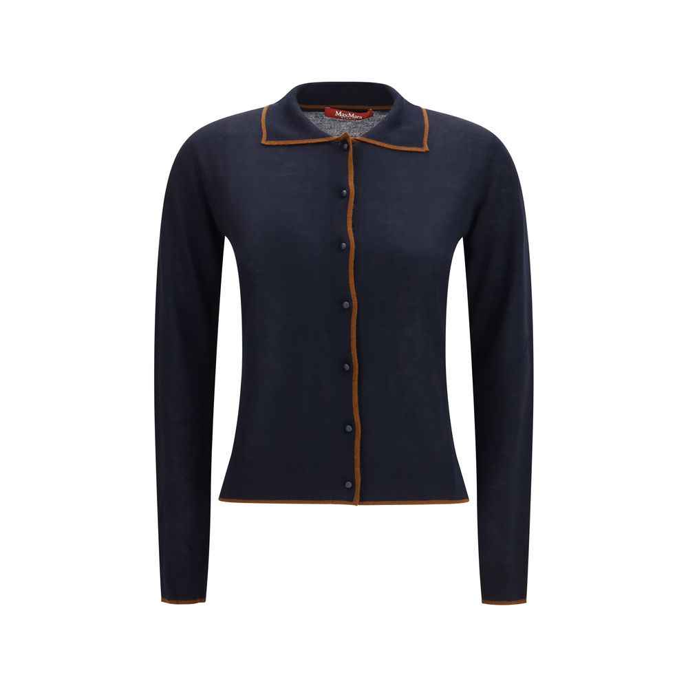 Max Mara Blue Silk Cardigan