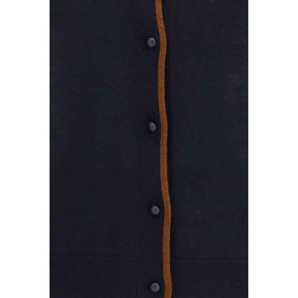 Max Mara Blue Silk Cardigan