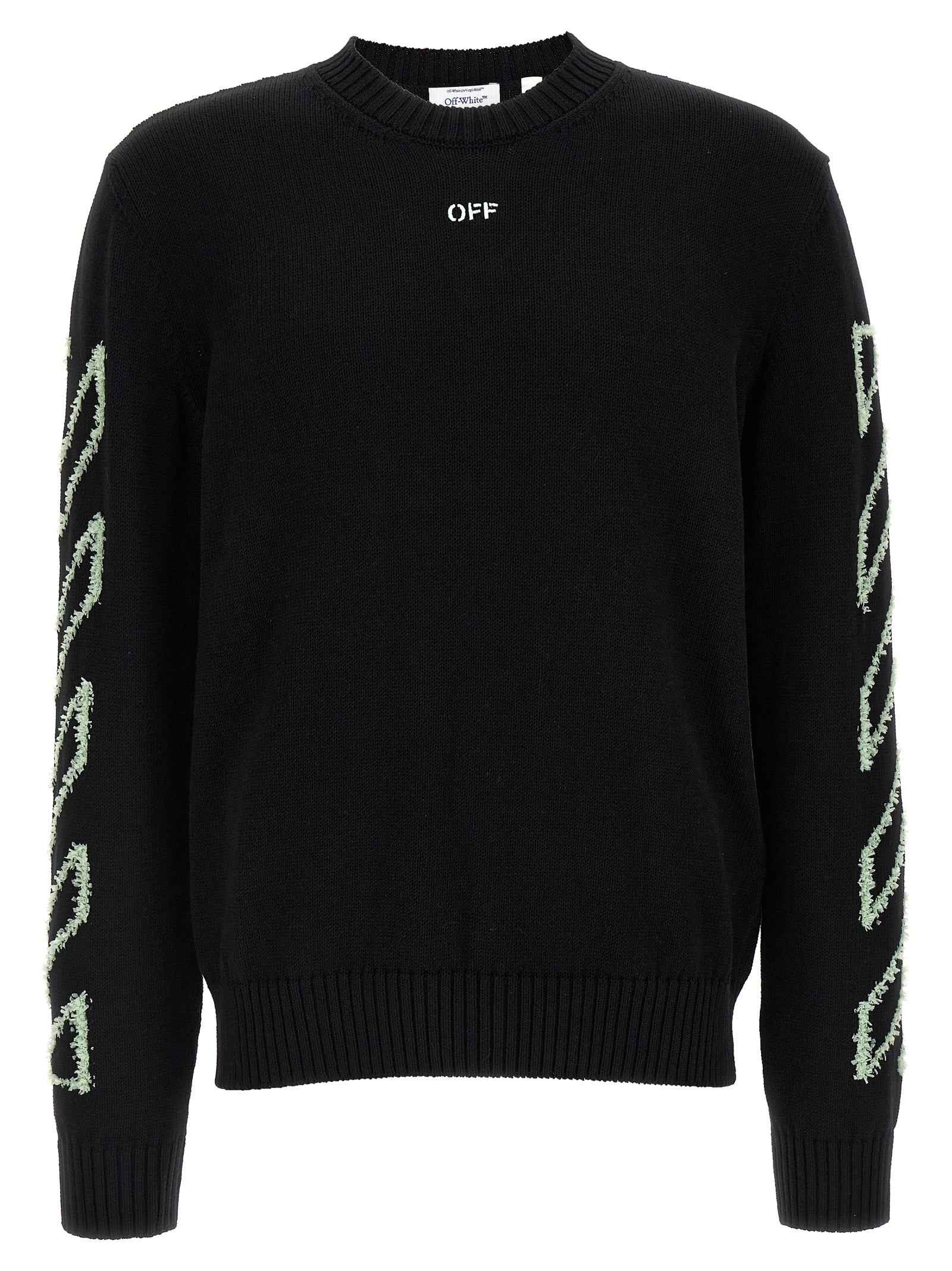 Off-White Black Cotton Cardigan