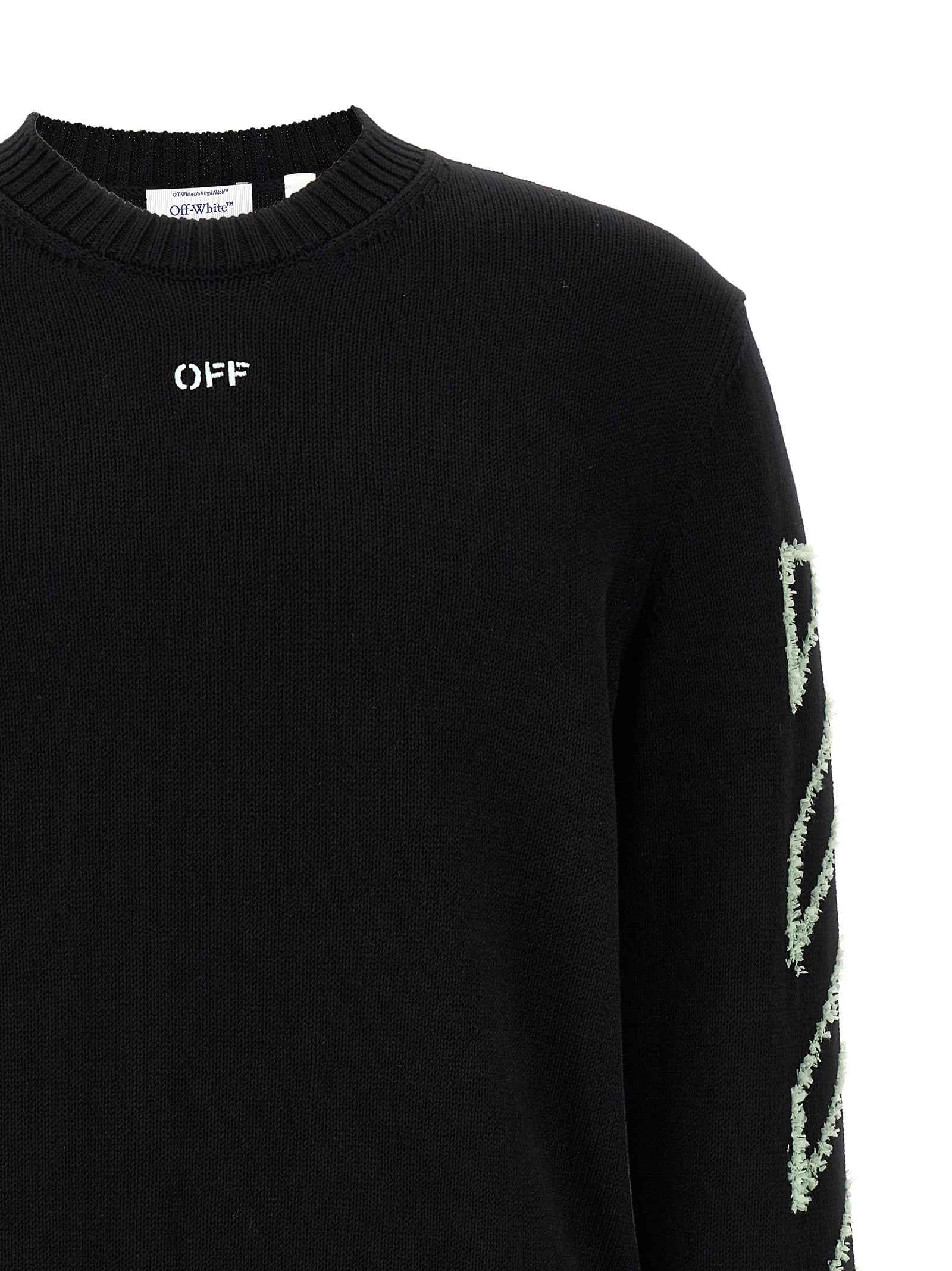 Off-White Black Cotton Cardigan