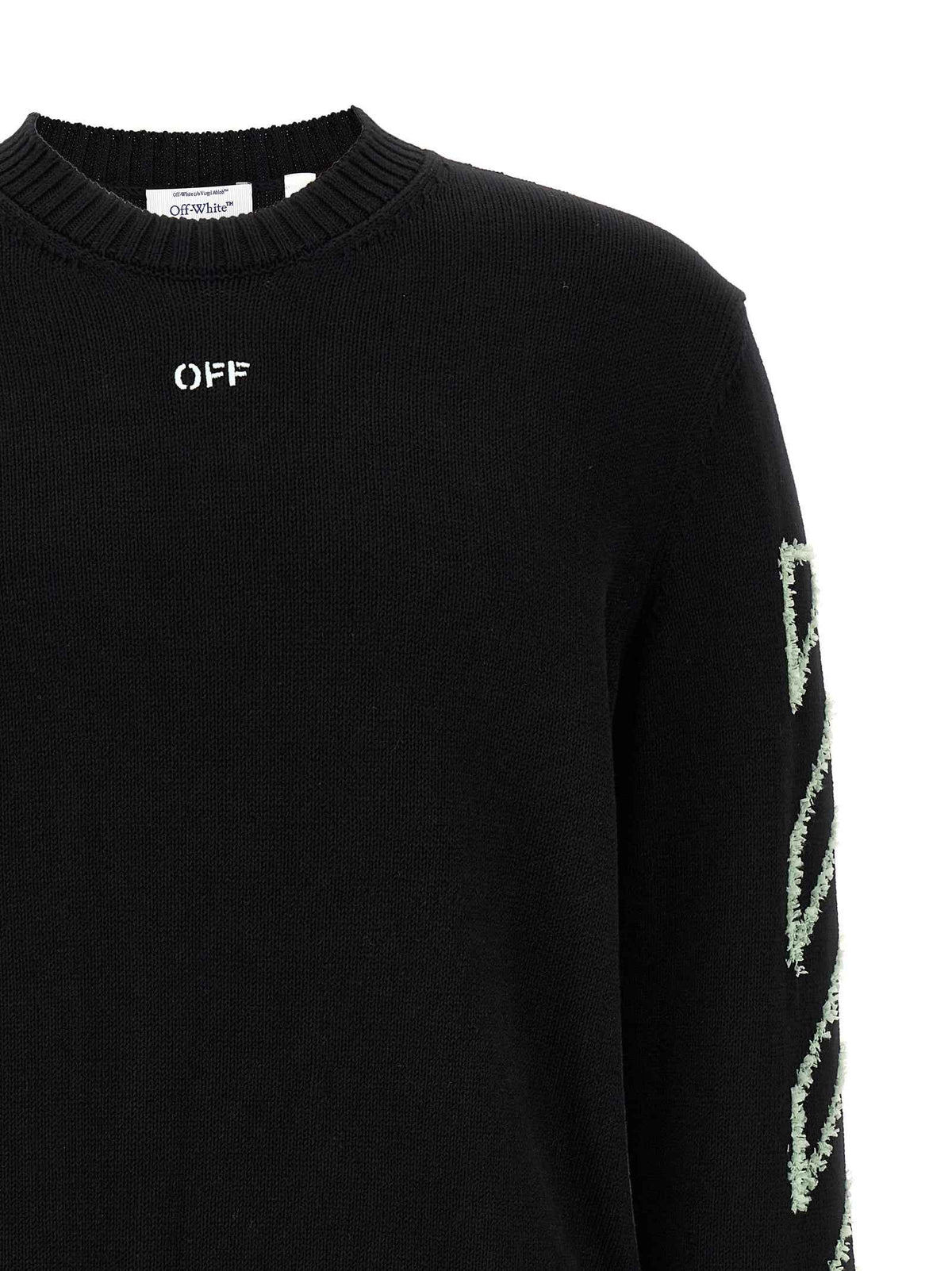 Off-White Black Cotton Cardigan