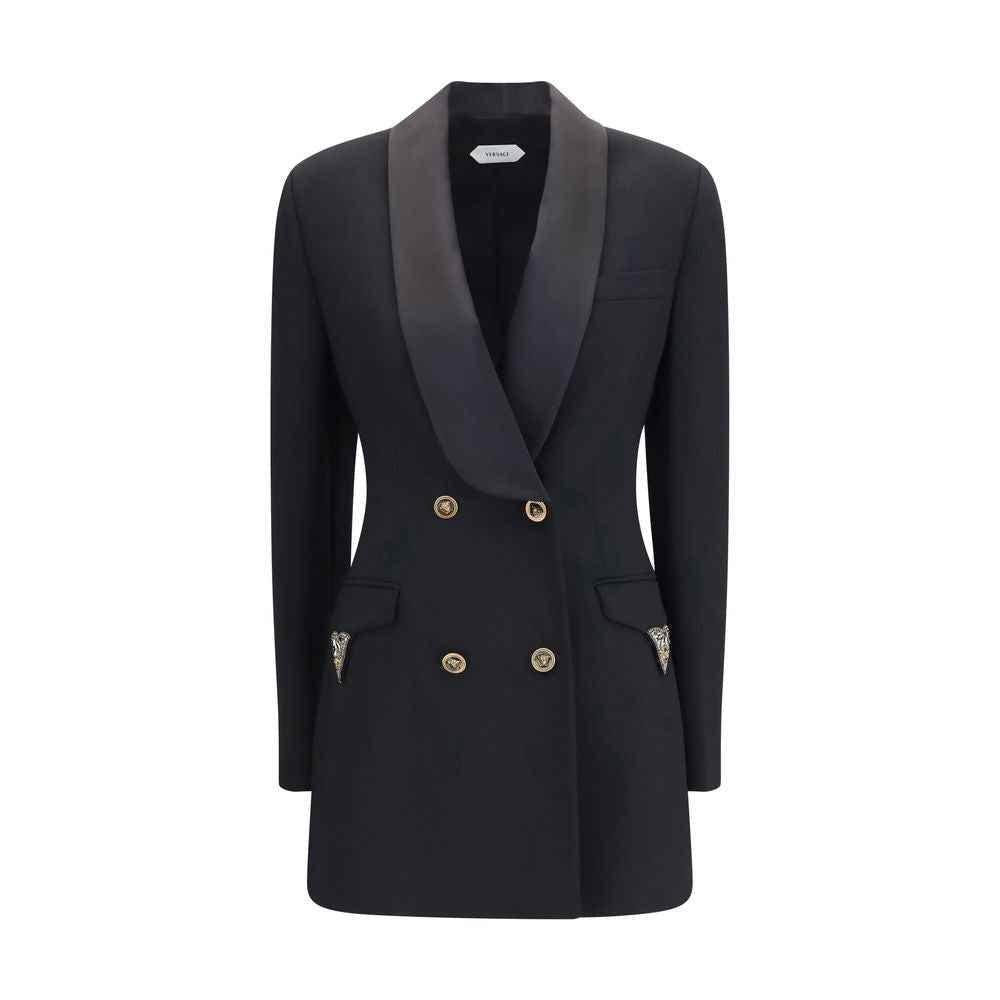 Versace Black Wool Oves Aries Blazer