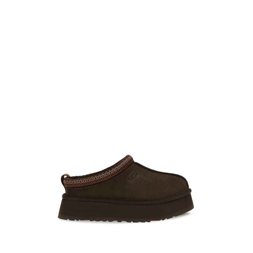 UGG Brown Suede Leather Mules