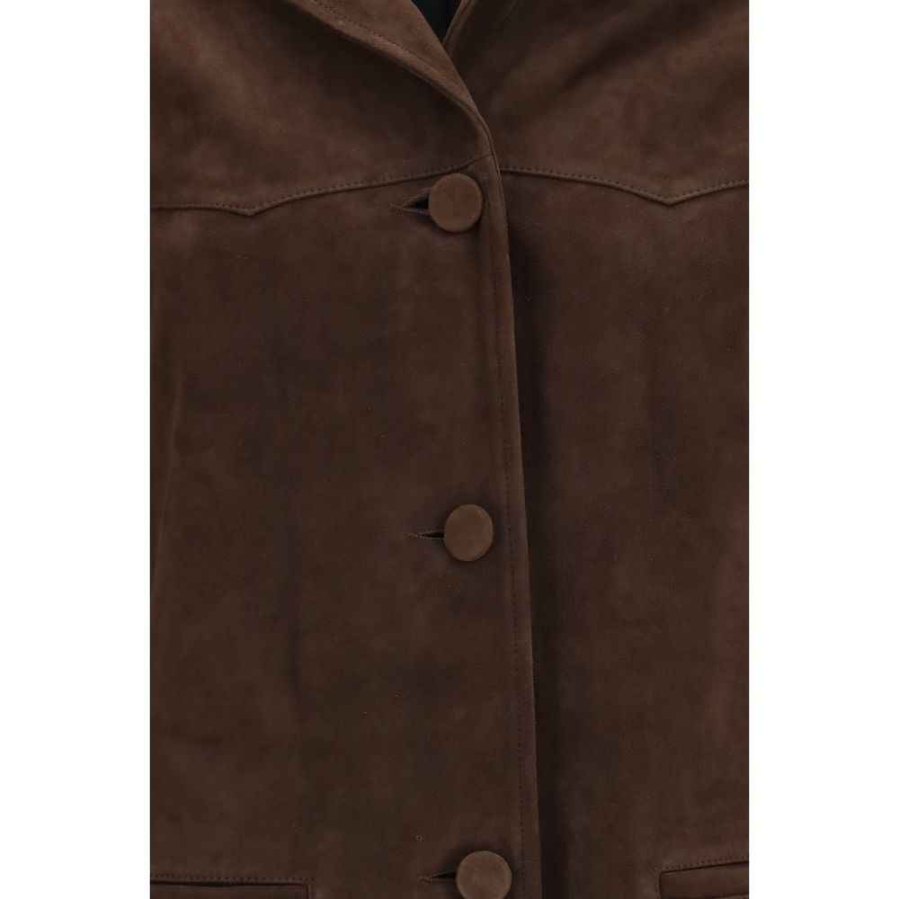 Tory Burch Brown Goatskin Jacket