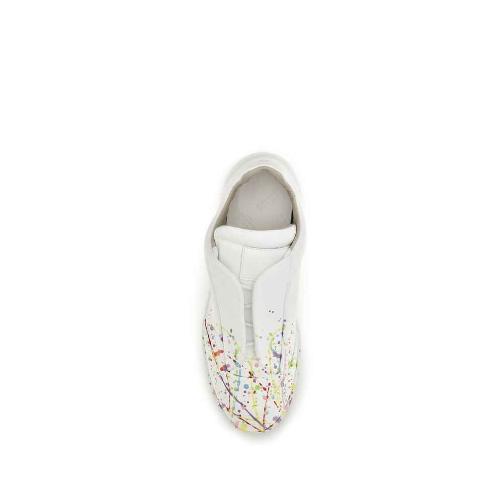 Maison Margiela White Calf Leather Bos Taurus Low Top Sneakers