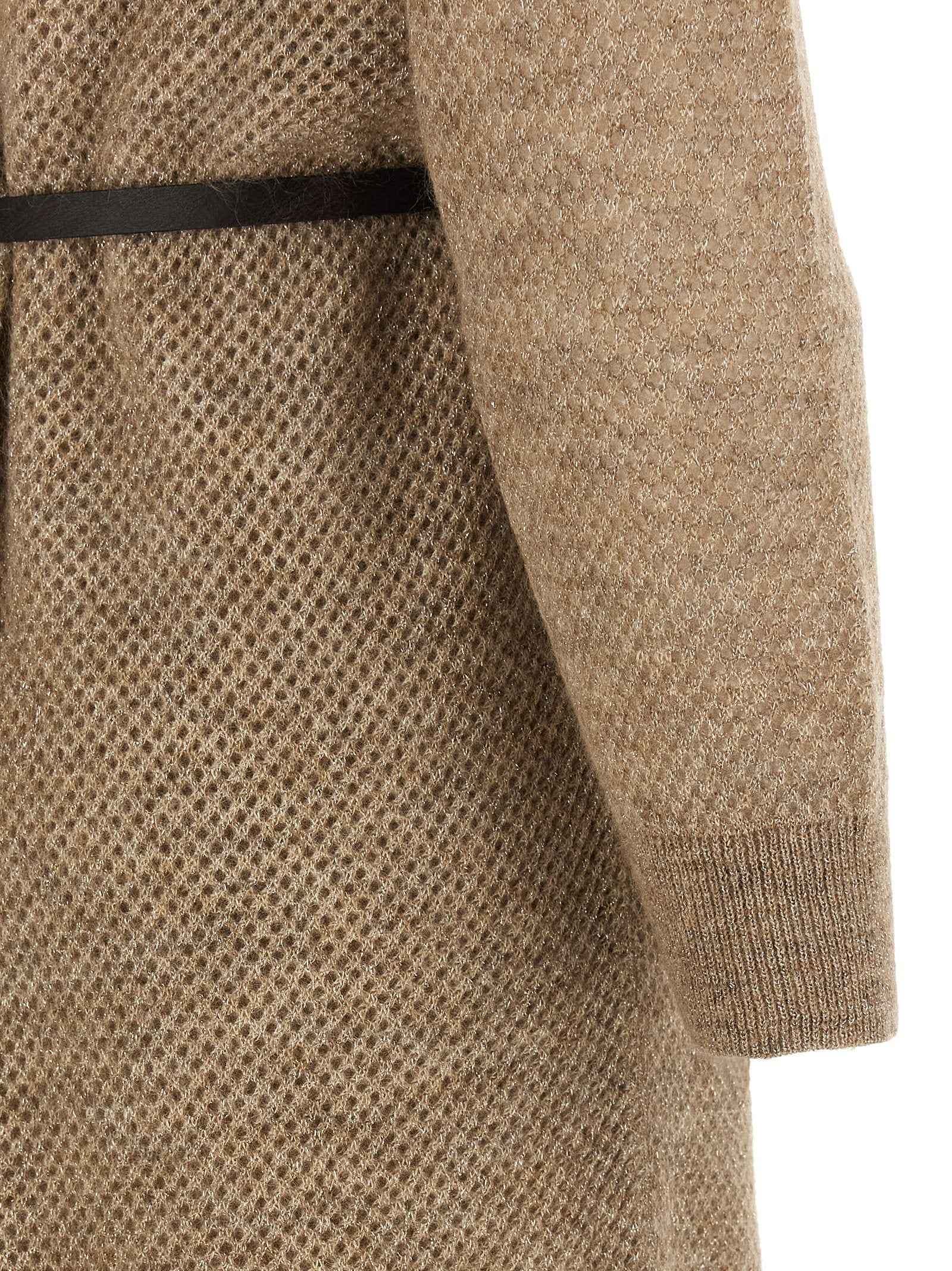 Brunello Cucinelli Beige Wool Midi Dress