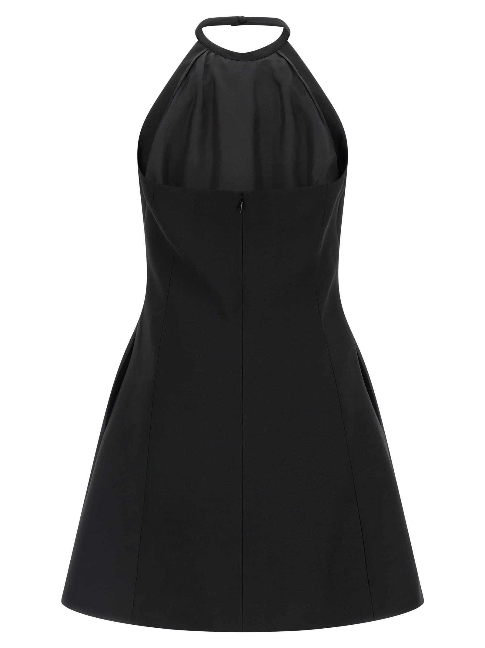 Valentino Garavani Black Virgin Wool Short Dress