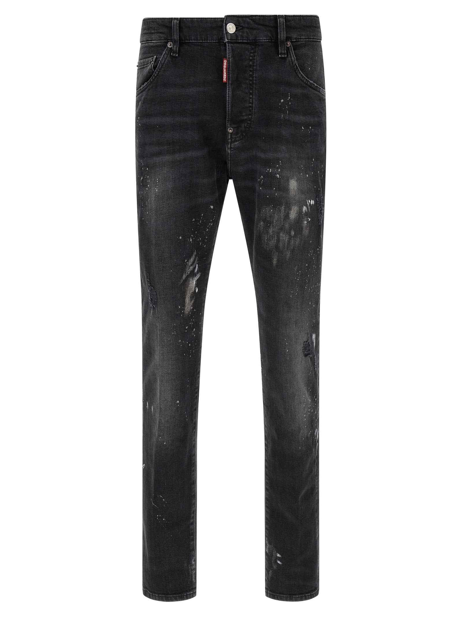 Dsquared² Black Cotton Slim Fit Jeans