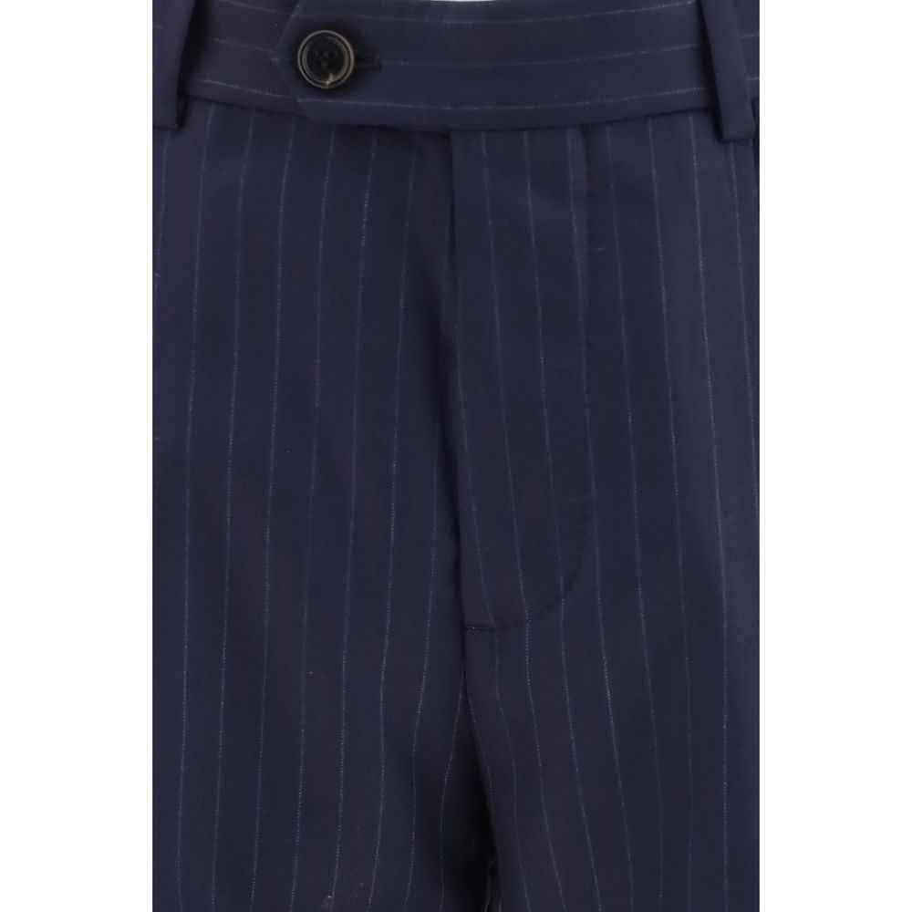 Brunello Cucinelli Blue Wool Oves Aries Dress Pants