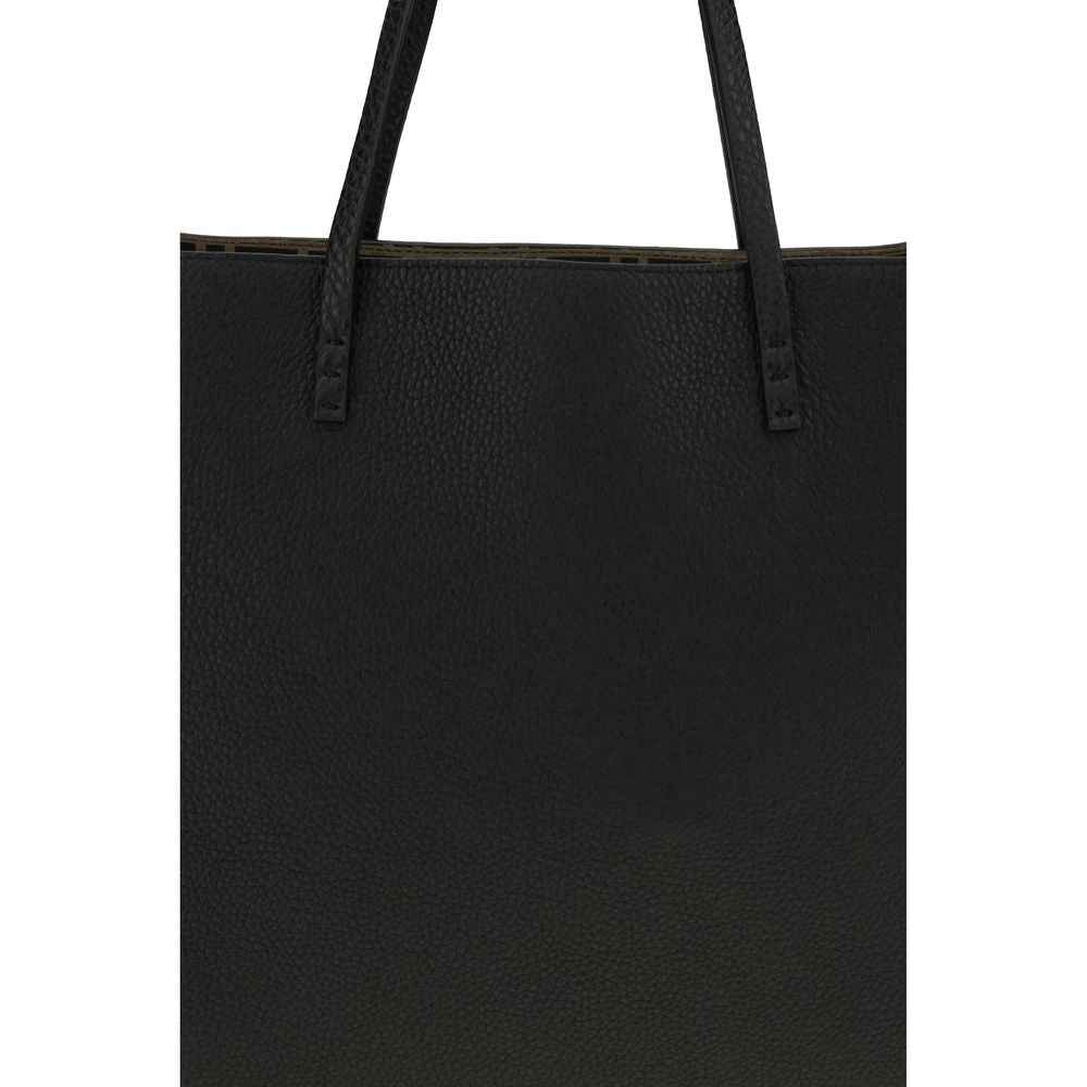 Fendi Black Calf Leather Bos Taurus Shoulder Bag