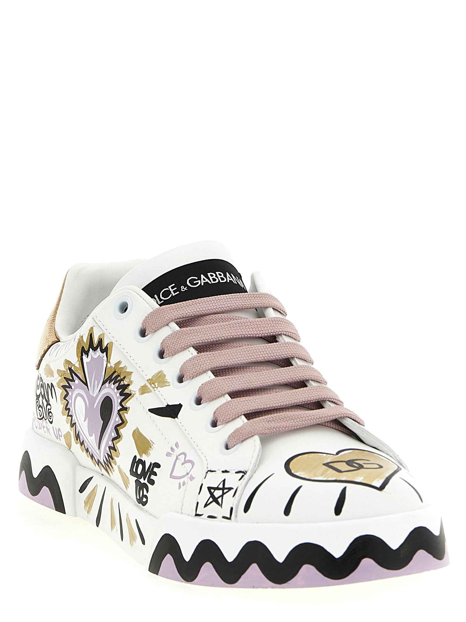 Dolce & Gabbana Multicolor Calfskin Low Top Sneakers