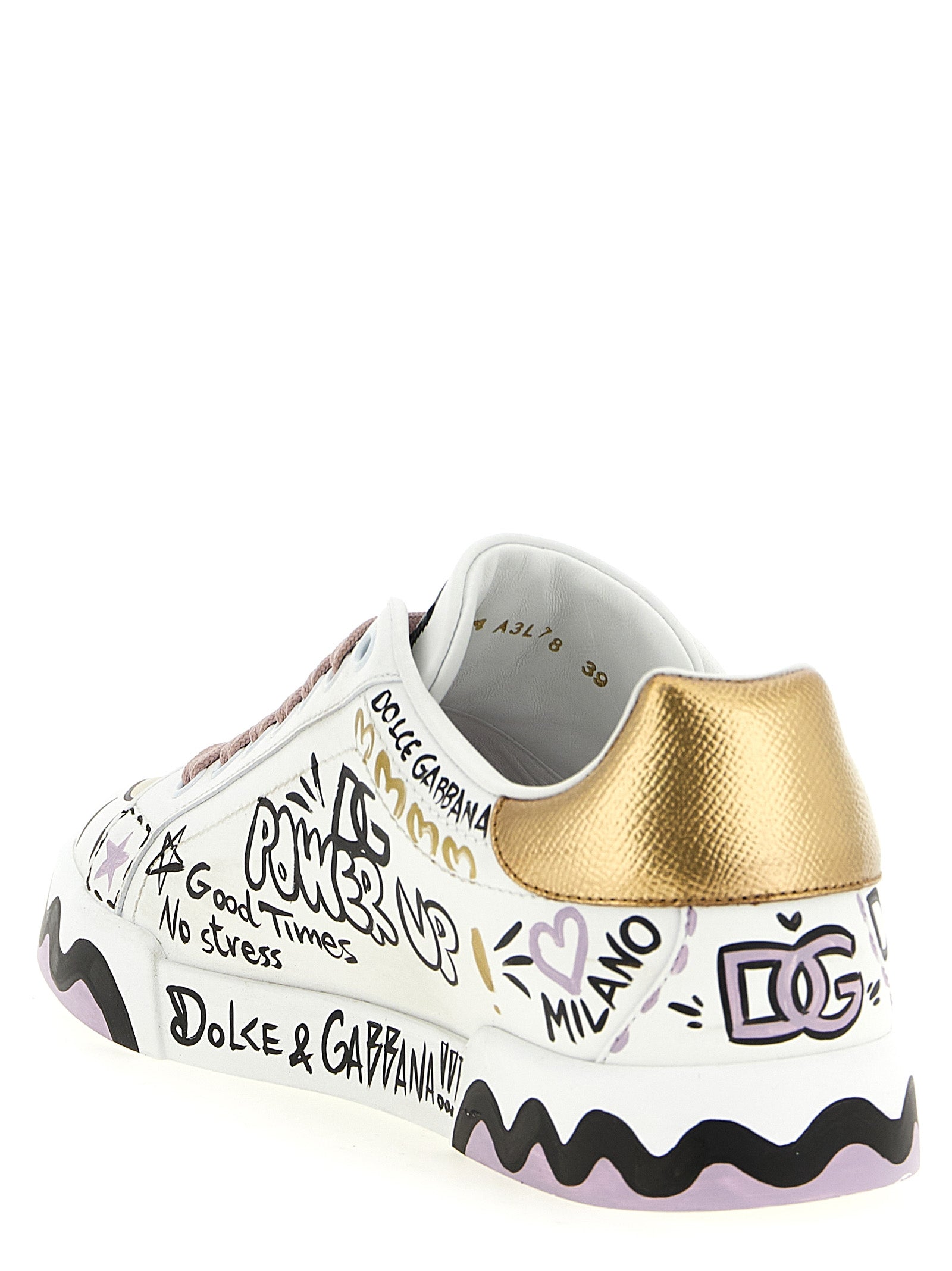Dolce & Gabbana Multicolor Calfskin Low Top Sneakers