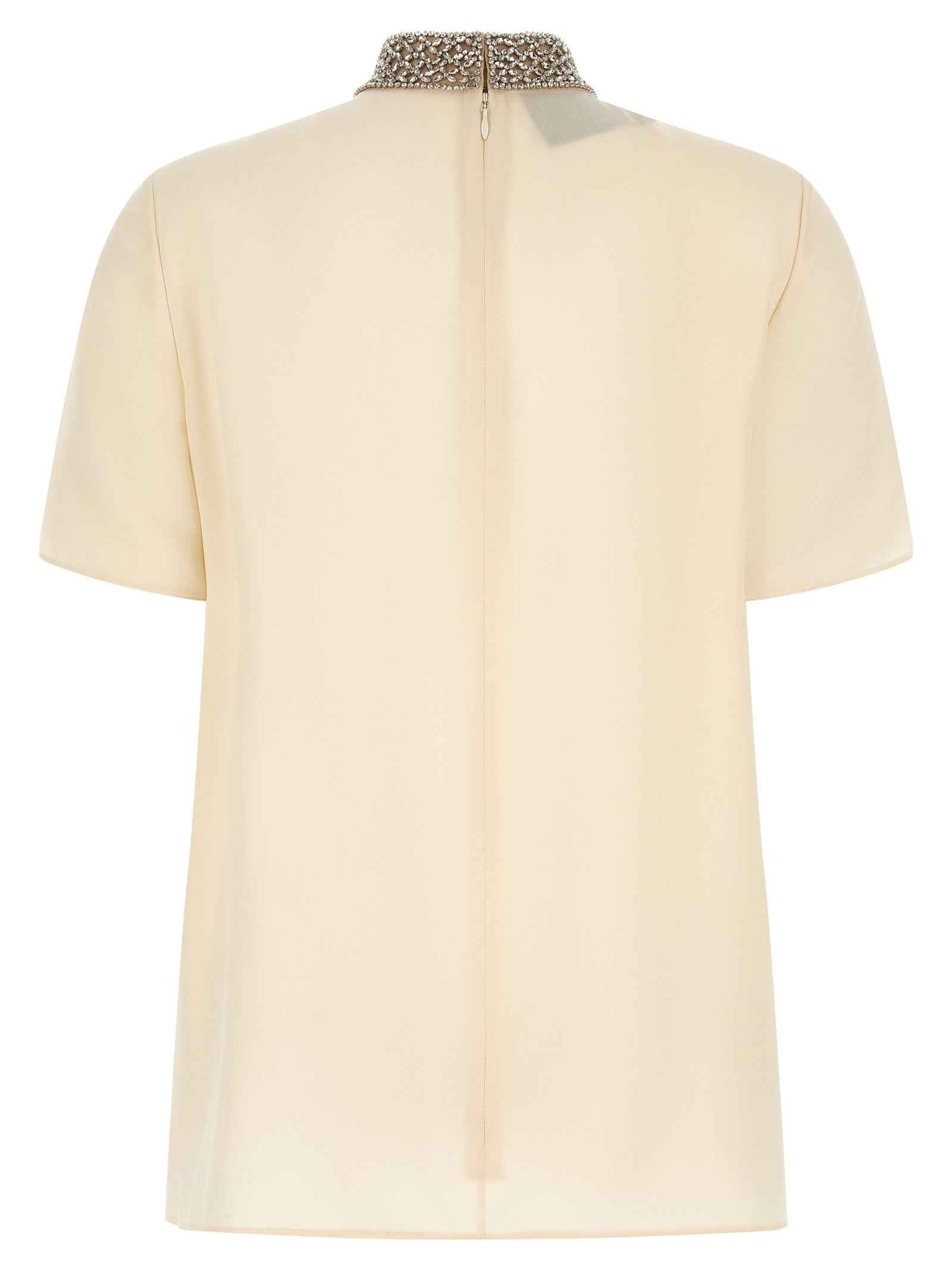 Valentino Garavani White Silk Tank Tops