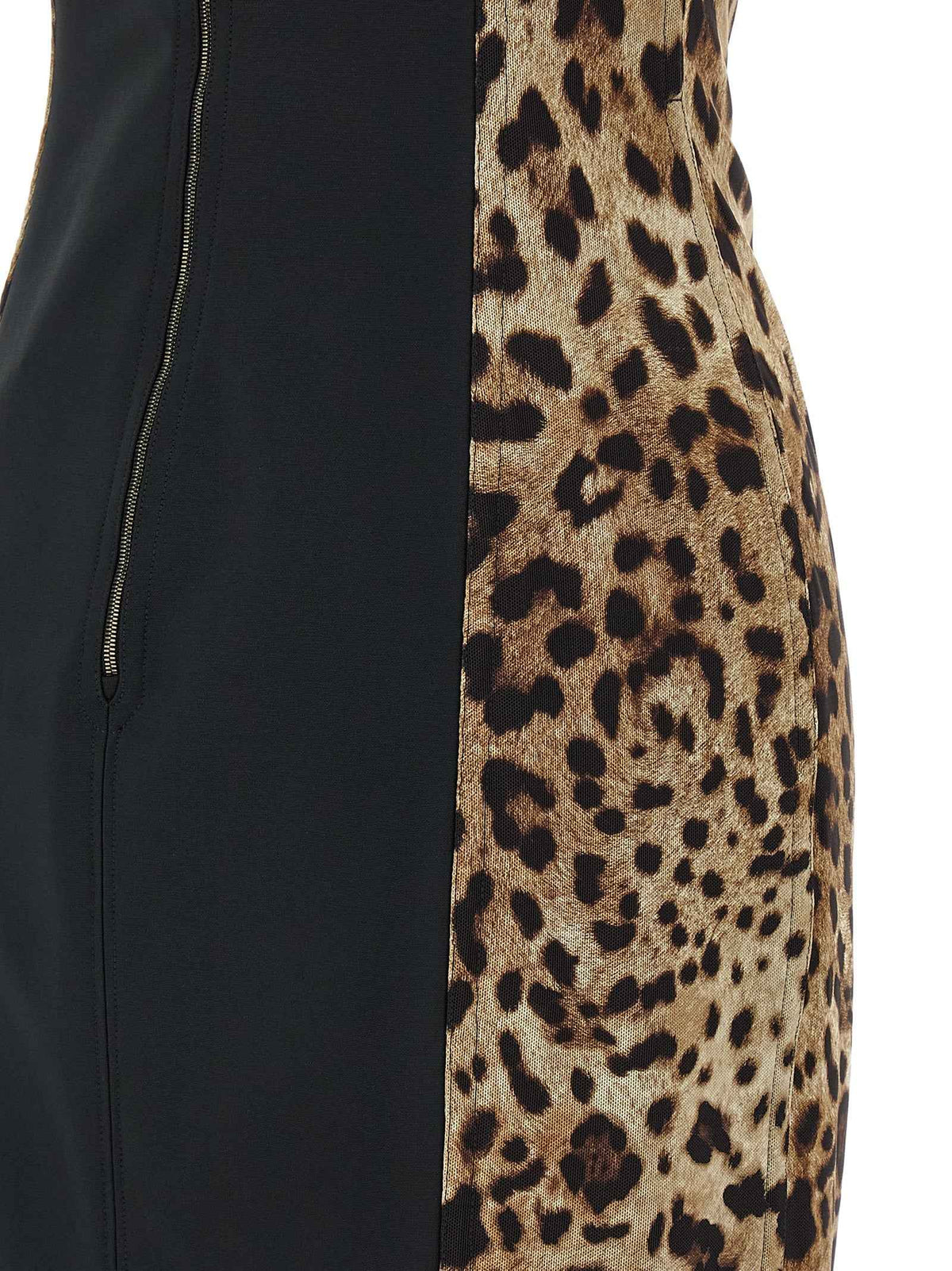 Dolce & Gabbana Brown Polyamide Midi Dress