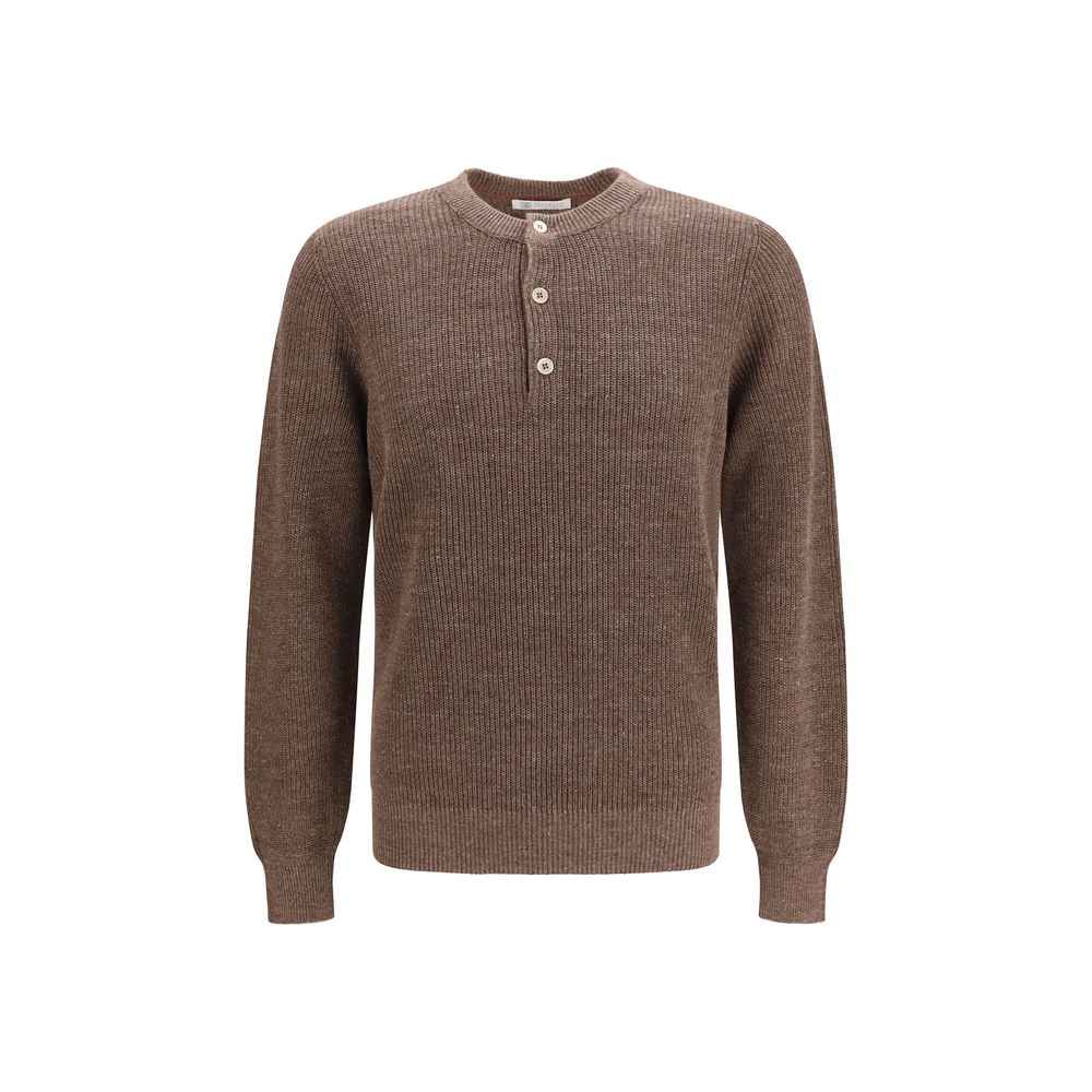 Brunello Cucinelli Brown Linen Sweatshirt