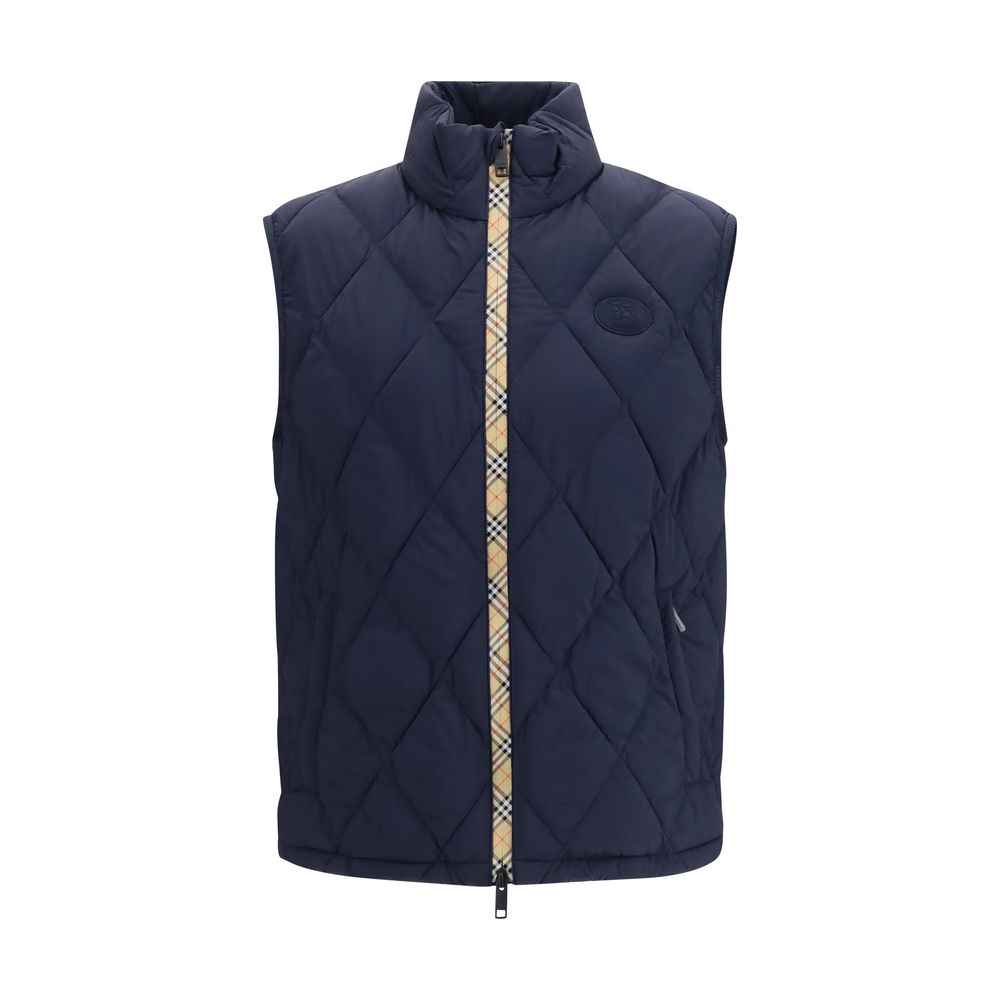 Burberry Blue Polyamide Sleeveless Jacket