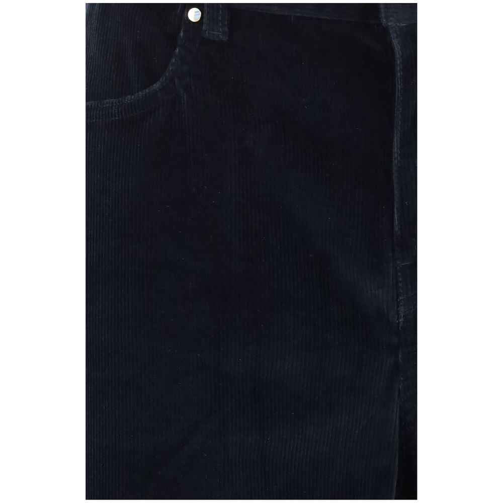 Max Mara Blue Cotton Casual Pants