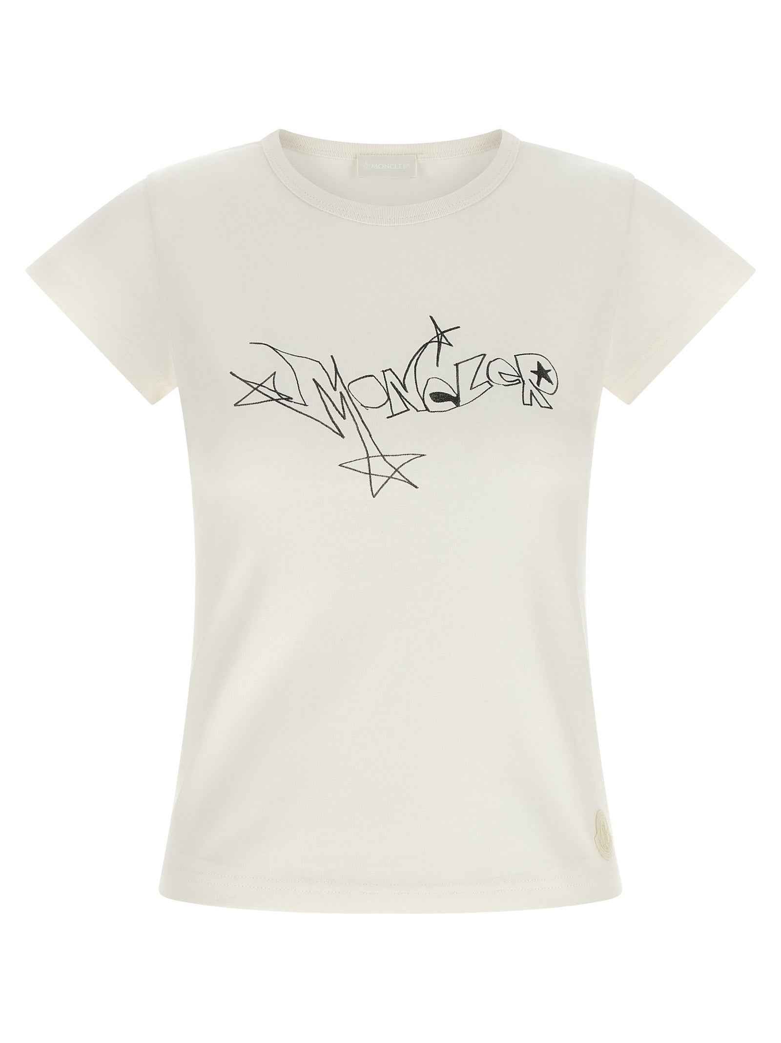 Moncler White Cotton T-Shirt