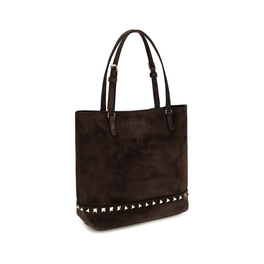 Valentino Garavani Brown Calf Leather Bos Taurus Shoulder Bag