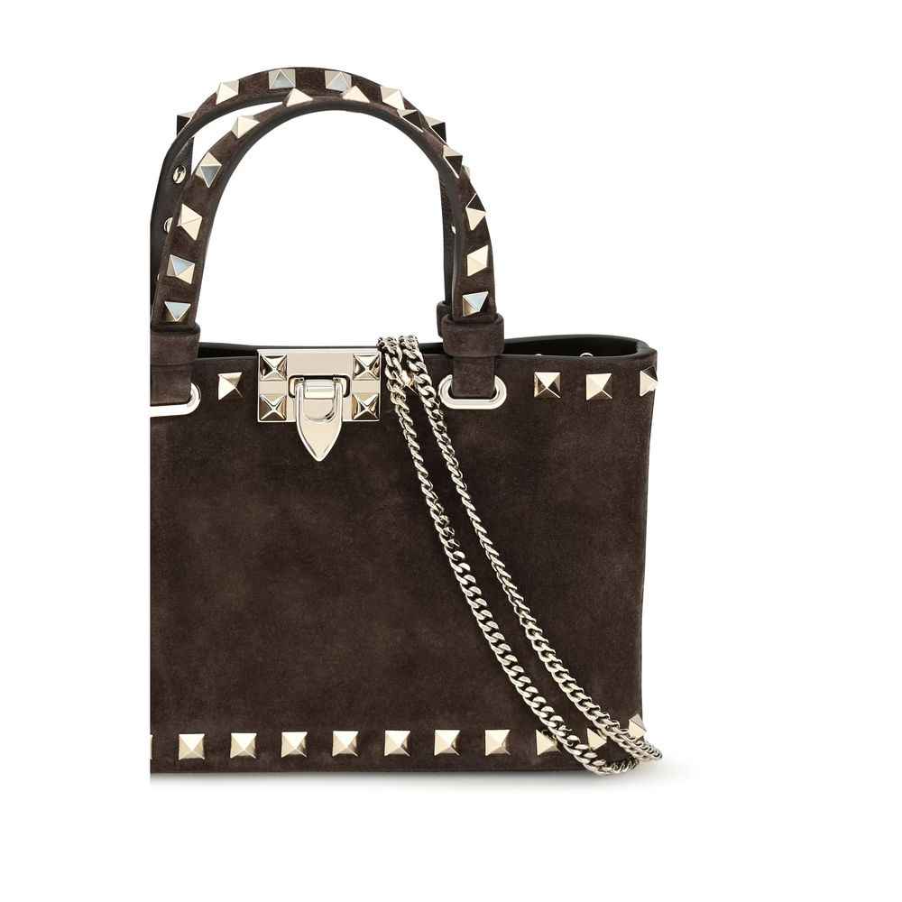 Valentino Garavani Brown Calf Leather Bos Taurus Handbag
