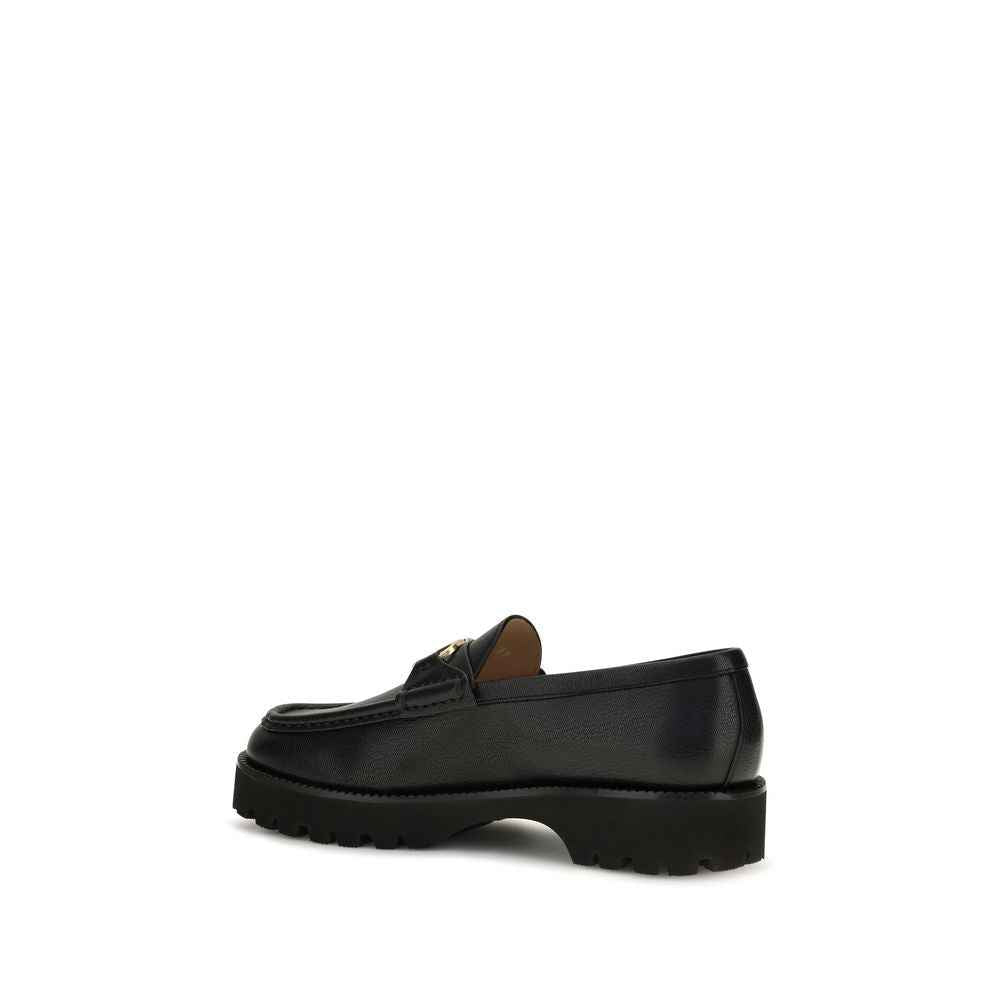 Valentino Garavani Black Goatskin Platform Loafers