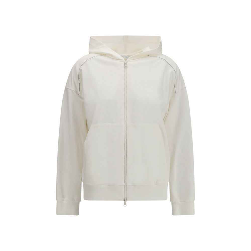 Brunello Cucinelli White Cotton Sweatshirt