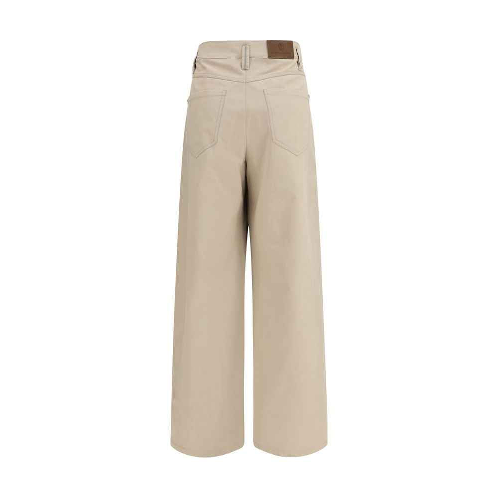 Brunello Cucinelli Beige Cotton Casual Pants