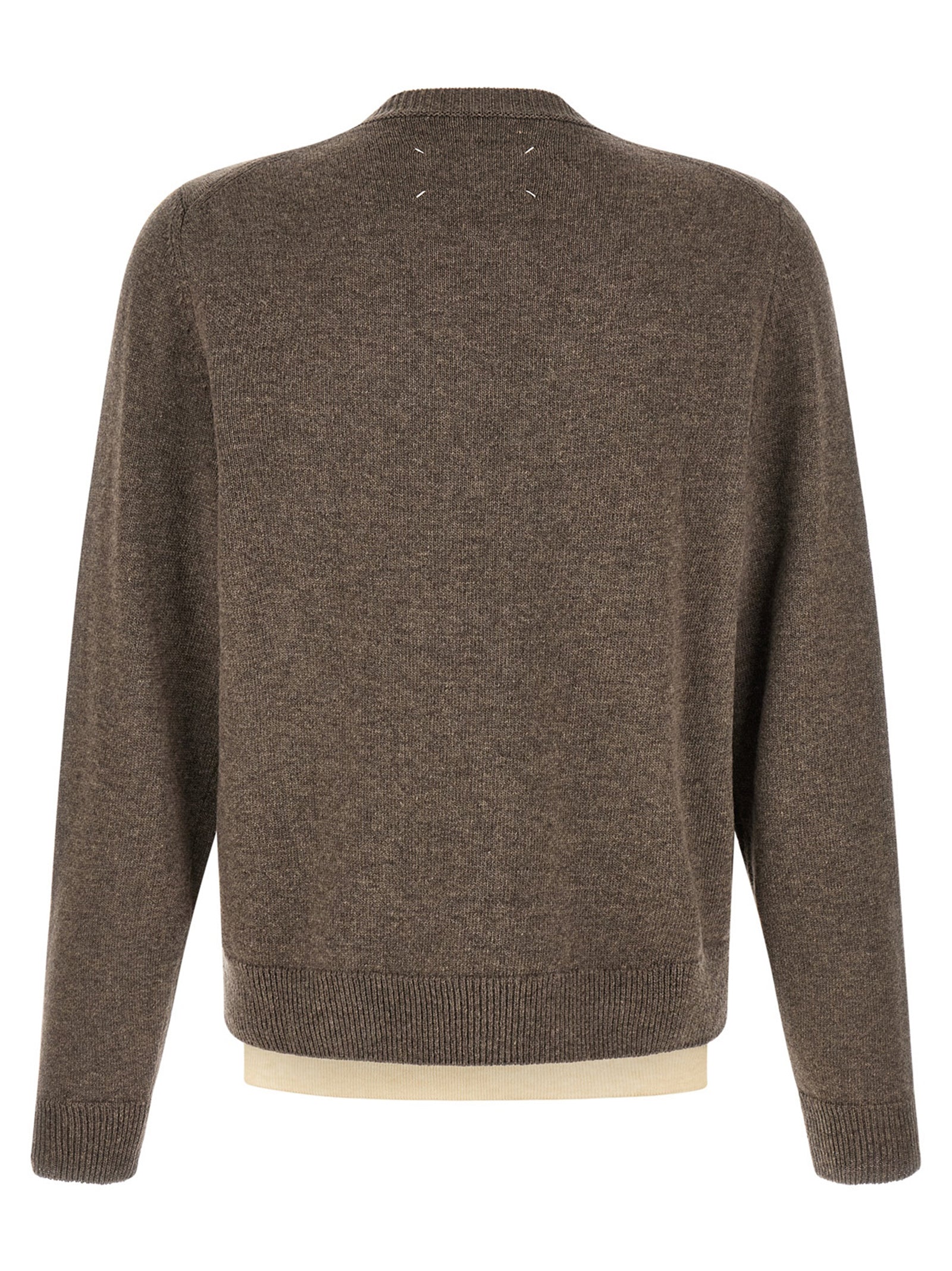 Maison Margiela Brown Virgin Wool Cardigan