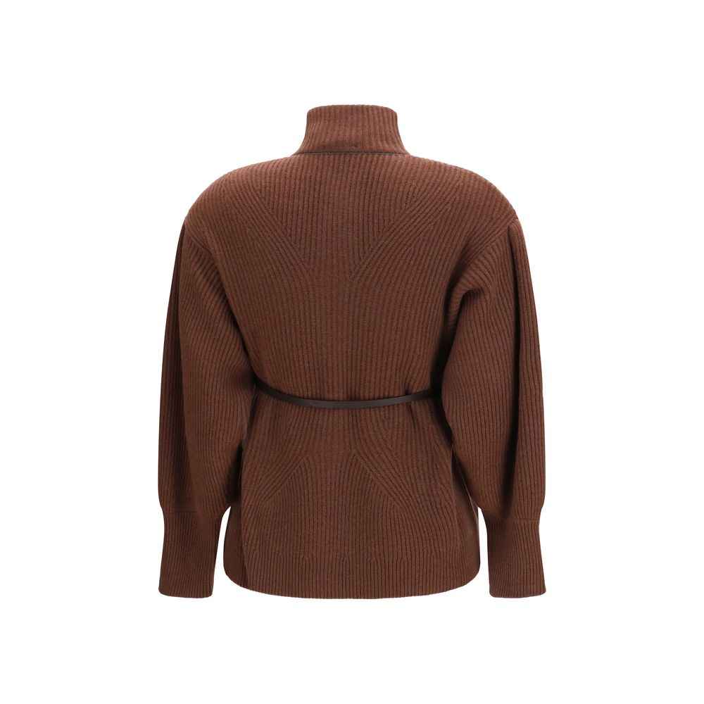 Brunello Cucinelli Brown Wool Oves Aries Cardigan
