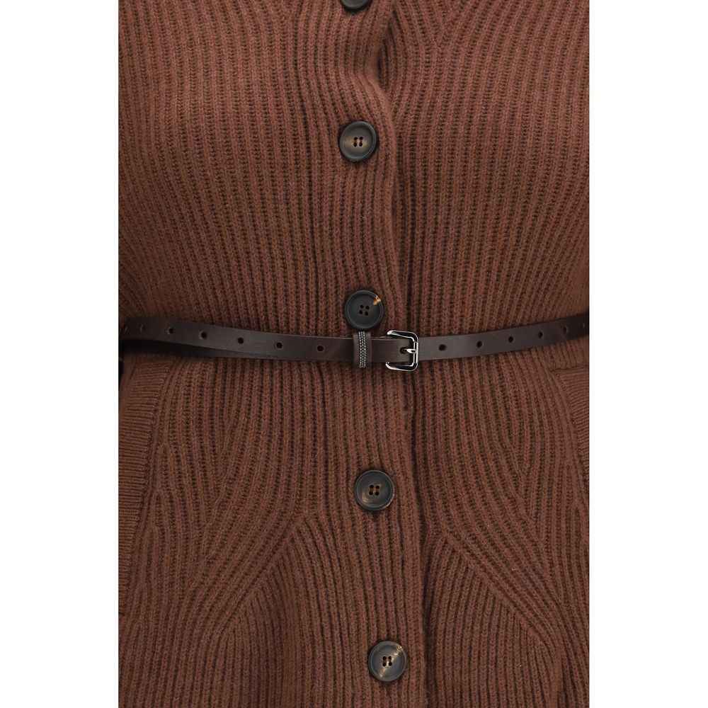 Brunello Cucinelli Brown Wool Oves Aries Cardigan