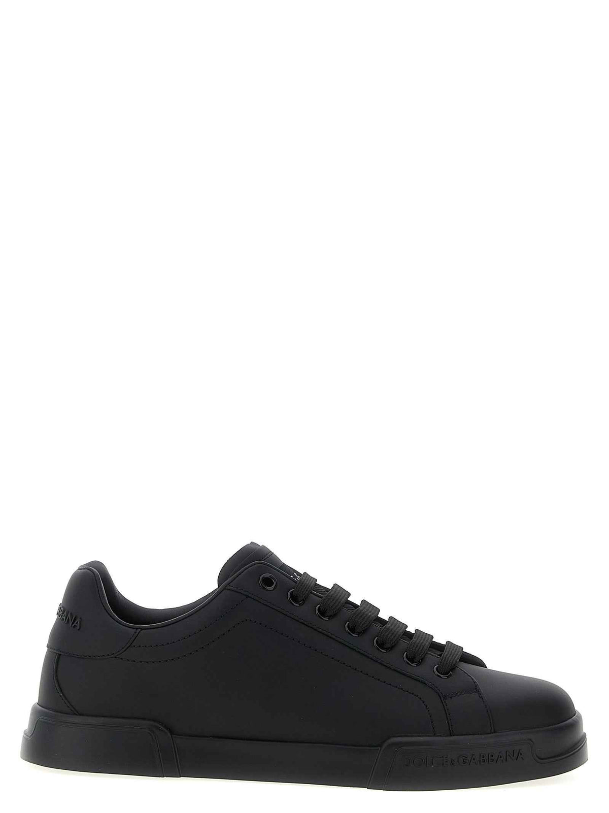 Dolce & Gabbana Black Calfskin Low Top Sneakers