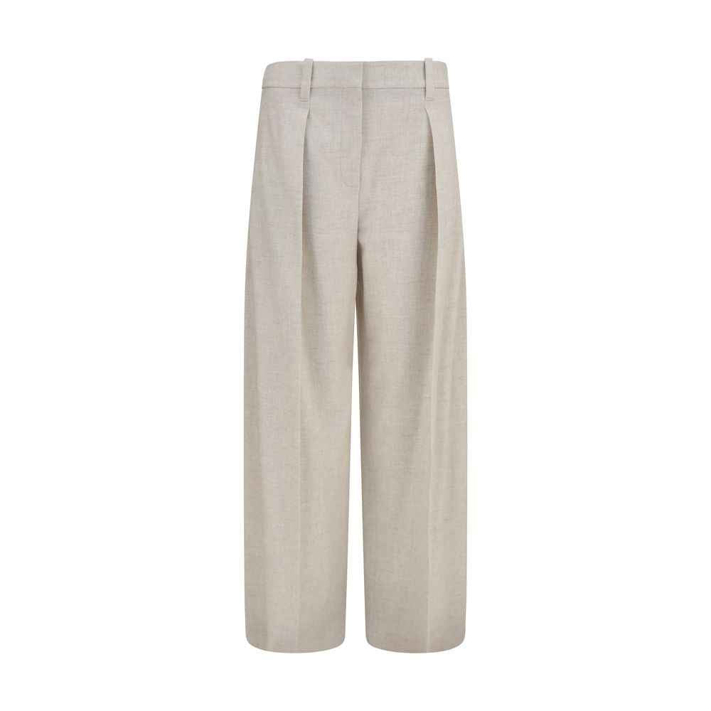 Brunello Cucinelli Beige Wool Oves Aries Dress Pants